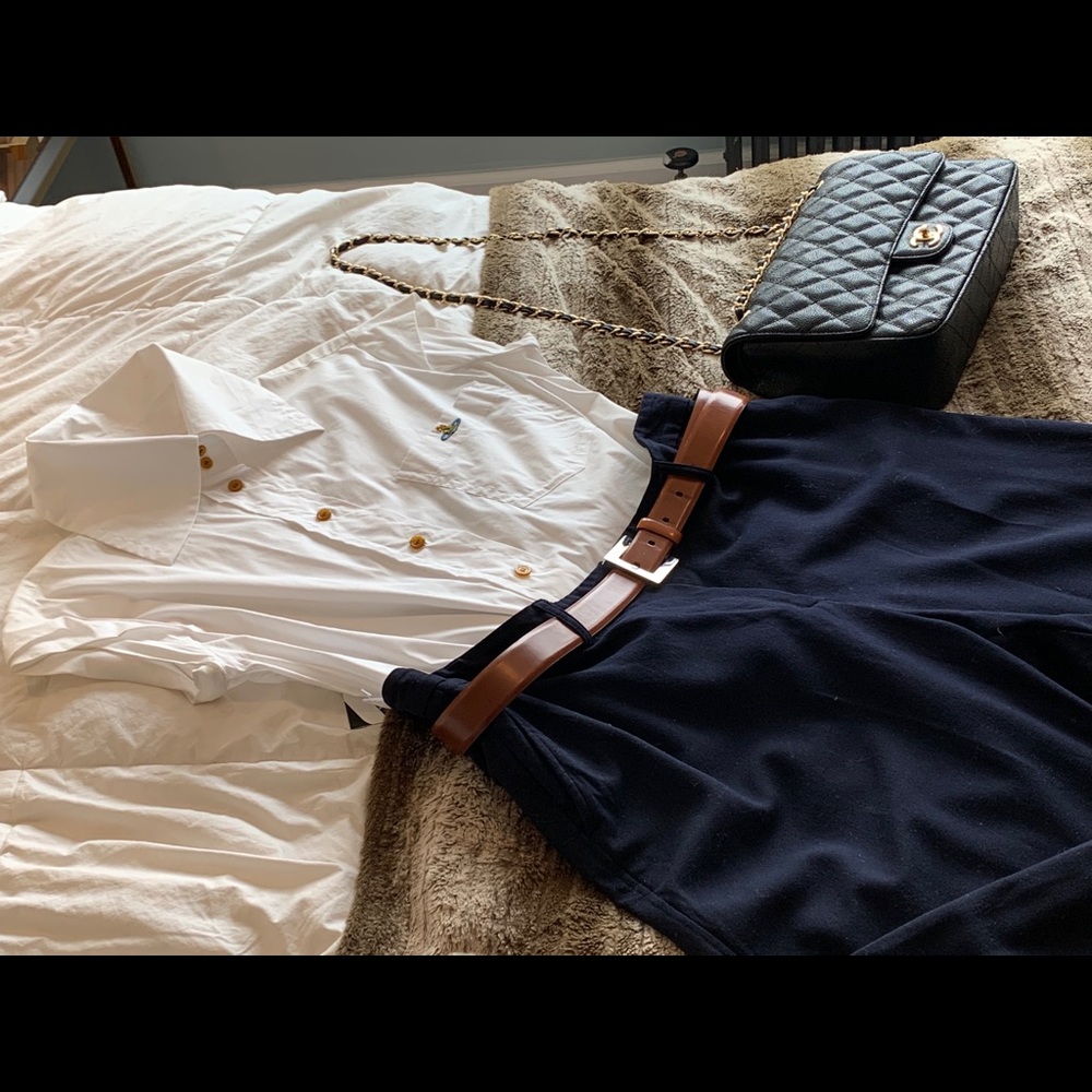 Giorgio Armani blue wool trousers size 48